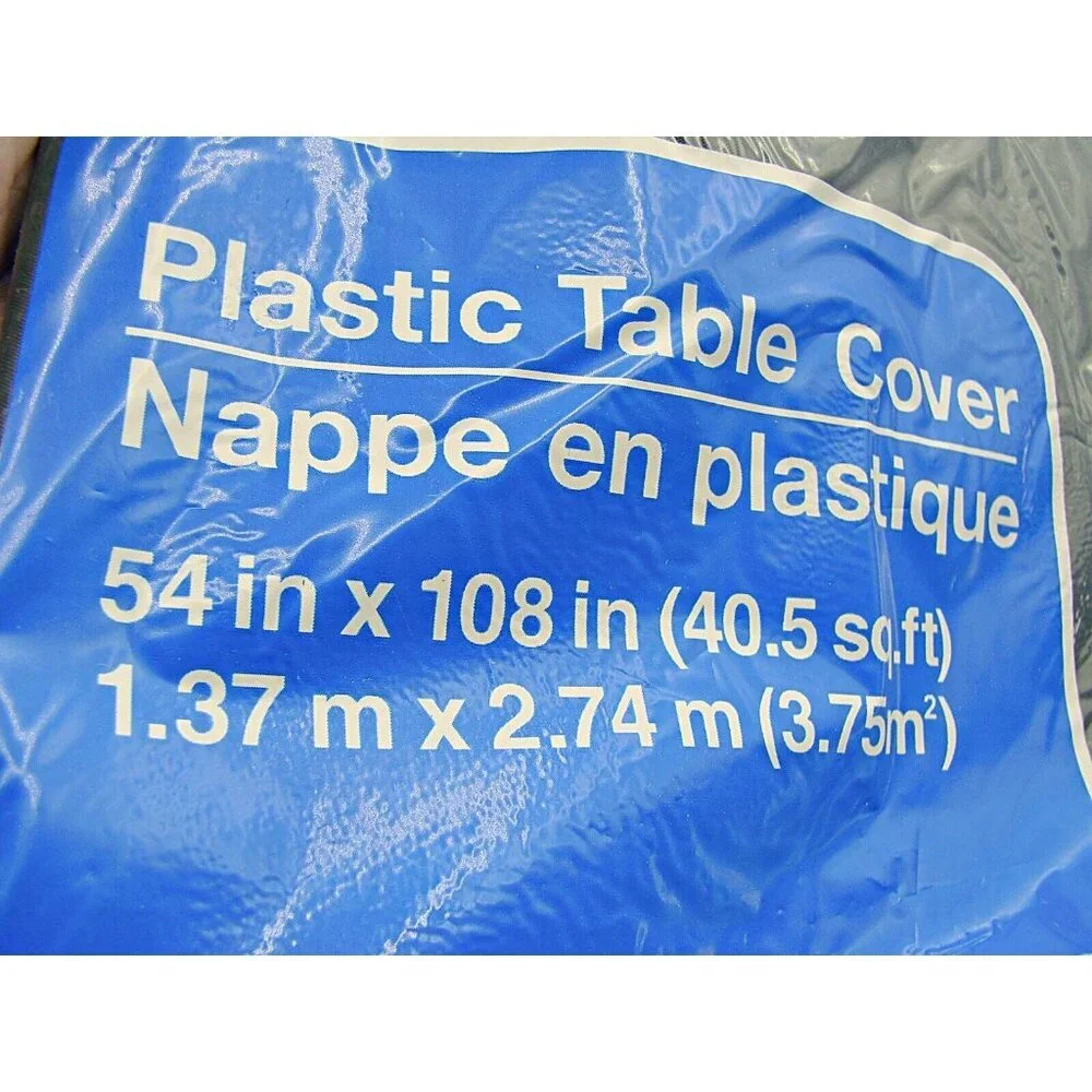 NEW Lot 2 Black Party Plastic Table Covers Rectangular Shaped Size 54x108